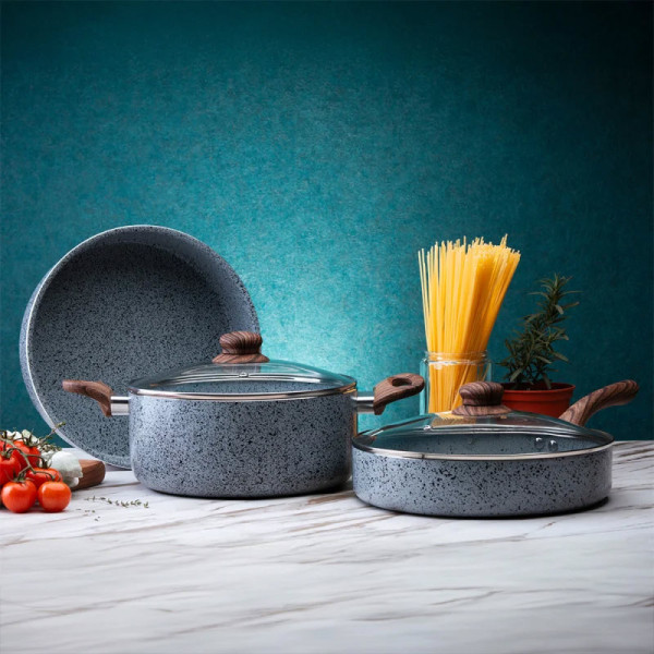 Тенджера Voltz SIENA OV51318J24, 24х10.5, 4.7л, Светло сивo