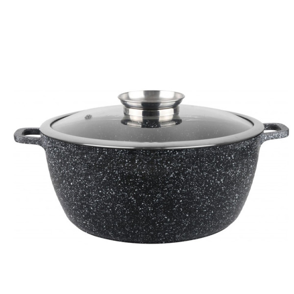 Тенджера от лят алуминий с капак Oliver Voltz OV54318C24, 24x11.5 cm, 4.5 л