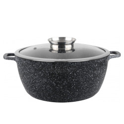 Тенджера с капак Oliver Voltz OV54318C26, 26x12см, 5.5л, черен меланж