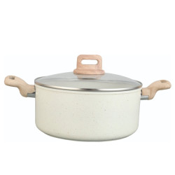 Тенджера Voltz Nice OV54418E24, 24x10.5 см, 4.7 л, Индукция, Кремав меланж