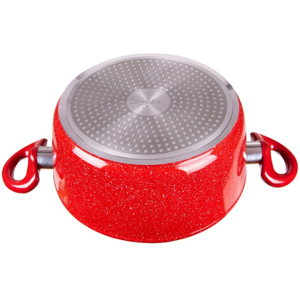 Тенджера Zephyr red passion zp 4418 e28, 28х12.8 см, 6.5л, индукция