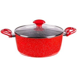 Тенджера Zephyr red passion zp 4418 e28, 28х12.8 см, 6.5л, индукция