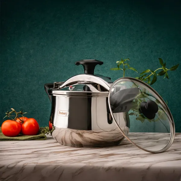 Тенджера под налягане Rosberg R51311A7, 7 л, 2 капака