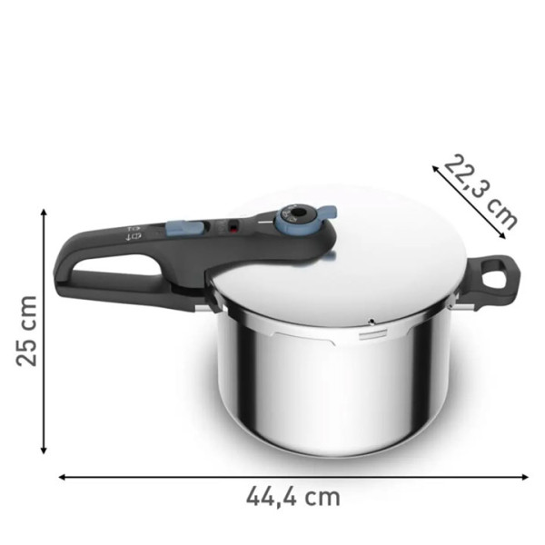 Тенджера под налягане Tefal Secure Trendy P2580701, 6 л