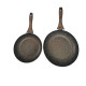 Комплект тигани 9Tnine-4419, 22/26см., Мраморно покритие, Кован алуминий