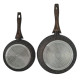 Комплект тигани 9Tnine-4419, 22/26см., Мраморно покритие, Кован алуминий
