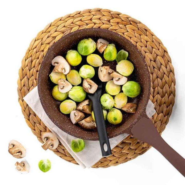 Тиган в цвят шоколад, лят алуминий