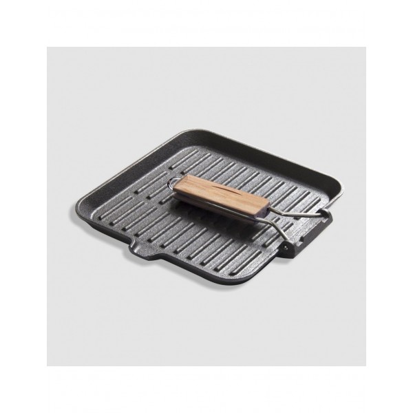 Чугунен грил тиган с дървена, махаща се дръжка Rosberg