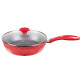 Тиган с капак Oliver Voltz OV54419A24CD, 24x6см, Индукция, Червен