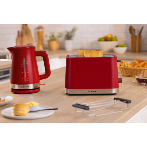 Тостер BOSCH TAT4M224, 950W, Червен