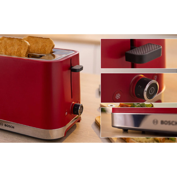 Тостер BOSCH TAT4M224, 950W, Червен