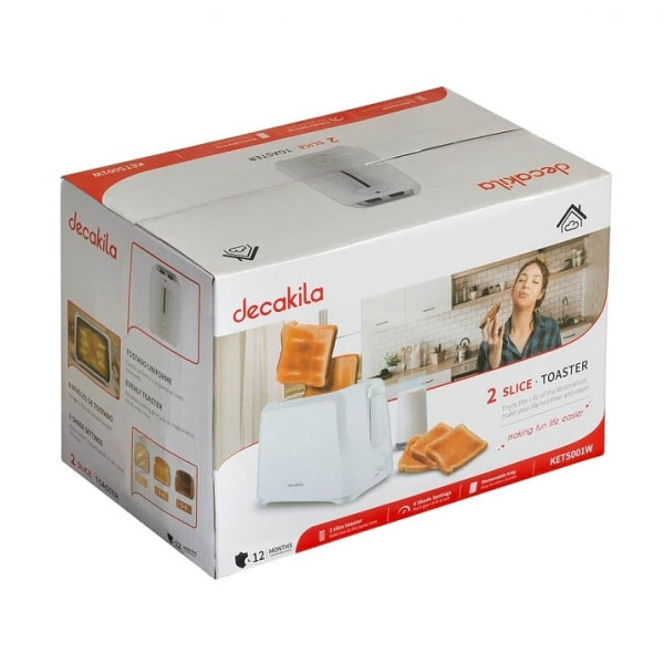 Тостер DECAKILA, 700 W, бял