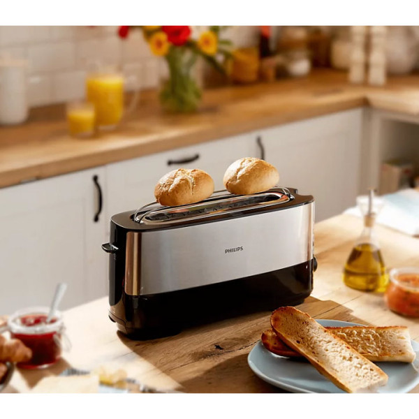 Тостер PHILIPS  Viva Collection HD2692/90 метален, черно-сребристо