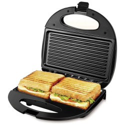 Тостер-сандвич Oliver Voltz OV51442C, 750W, грил, Инокс/черен