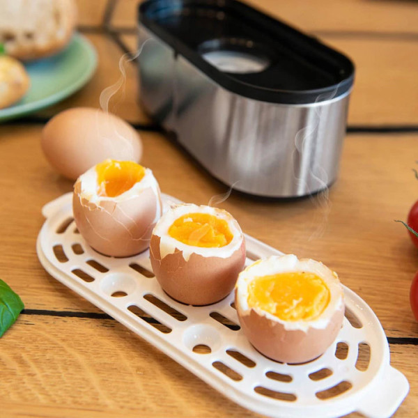 Яйцеварка FIRST AUSTRIA FA-5115-2, 3 яйца, Подгряване, Инокс