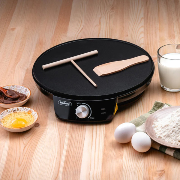 Уред за палачинки Rosberg R51323A,черен