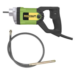 Вибратор за бетон PROCRAFT CV1200, 1200W, Вал 1.5 м, Ø35 мм, 5600 об/мин