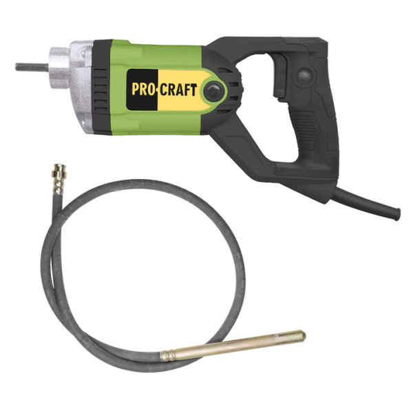 Вибратор за бетон PROCRAFT CV1200, 1200W, Вал 1.5 м, Ø35 мм, 5600 об/мин