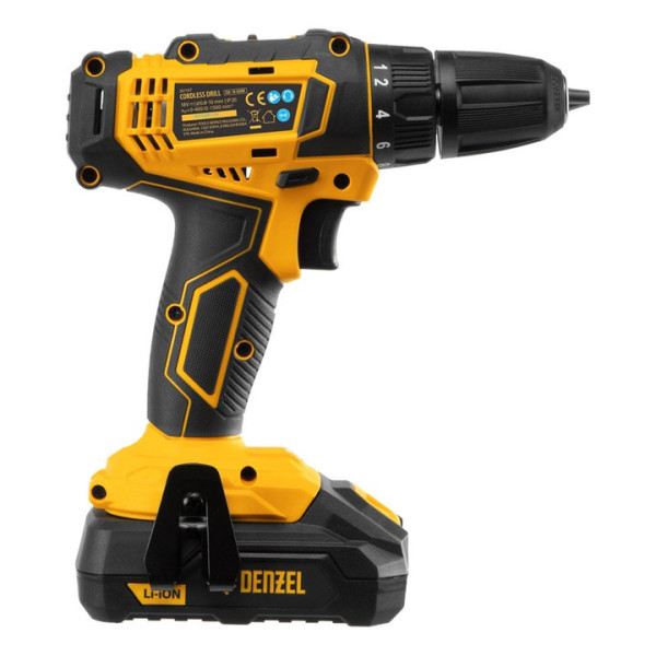 Акумулаторен винтоверт Denzel CDL-18-02BM,Li-Ion,18V, 2Ah,2 батерии