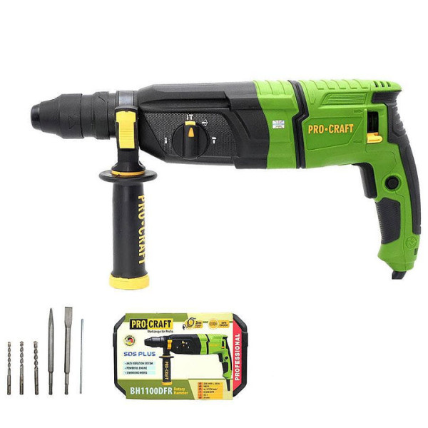 Перфоратор PROCRAFT BH1100DFR, SDS-PLUS 900W 