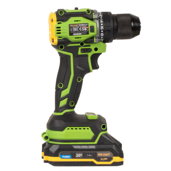 Акумулаторен безчетков винтоверт PROCRAFT PA18Pro, 20V с батерия и зарядно в куфар