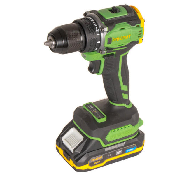Акумулаторен безчетков винтоверт PROCRAFT PA18Pro, 20V с батерия и зарядно в куфар