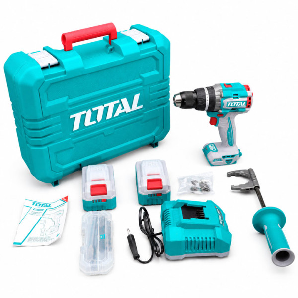 Акумулаторен ударен безчетков винтоверт TOTAL,20V,166 Nm,2x5Ah