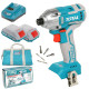 Акумулаторен ударен безчетков винтоверт TOTAL Ind BL TIRLI2002, 20V, 2x2.0Ah 1/4"