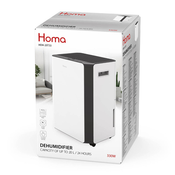 Влагоуловител Homa HDH-20T33, 20L/24h, бял