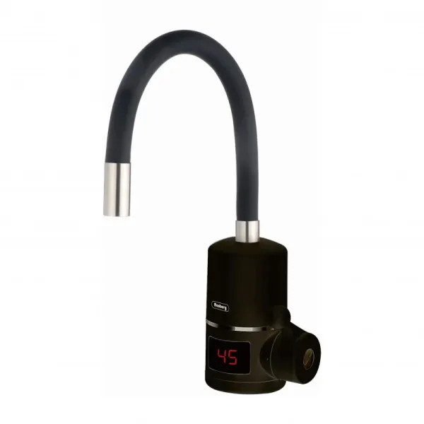 Нагревател за вода Rosberg R57100H, За стена, Гъвкав силиконов маркуч,Черен