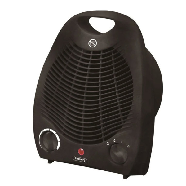Вентилаторна печка Rosberg R51970G, 2000W, До 15 м², Черна