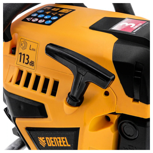 Верижен бензинов трион DENZEL DS-4516,45см3 .1,7кW, шина 16'', 64 зъба