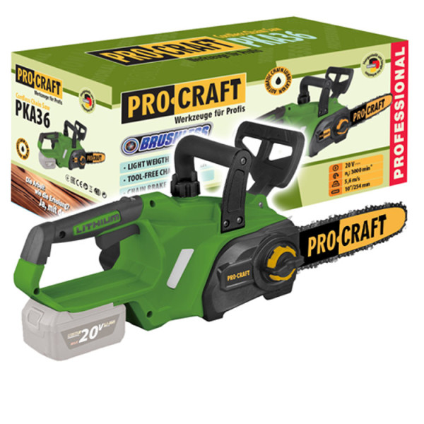 Безчетков акумулаторен верижен трион PROCRAFT 10'' PKA36 