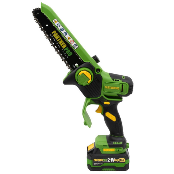 Верижен трион PARTNERRO PPBS-84 8''/20см,20V/4Ah, зарядно, куфар