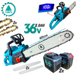 Акумулаторна резачка Тайга, 36V, 8.0Ah , 2бр. батерии, 2бр. вериги, 2бр шини