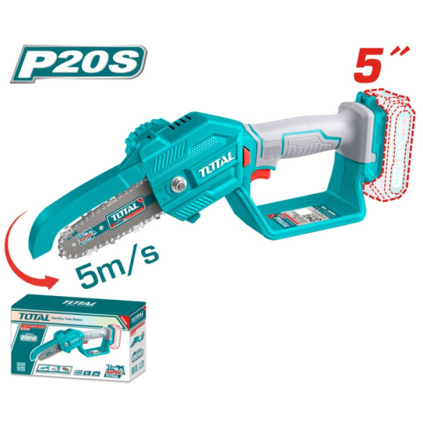 Акумулаторен верижен трион TOTAL MINI, 13 cm, без батерия