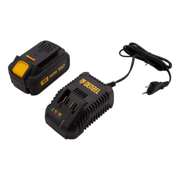 Акумулаторен ъглошлайф DENZEL BLG-IB-18-02, Li-ion, 18 V, 3 Ah, 115 мм,безчетков 