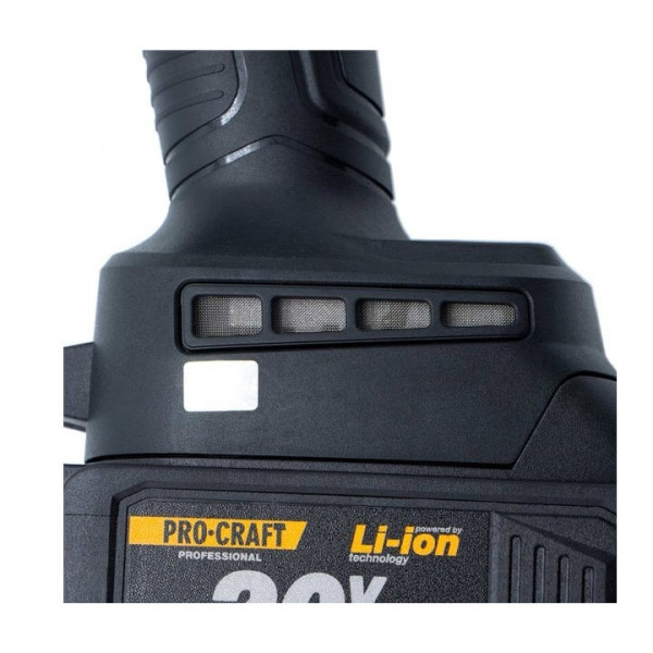 Акумулаторен ъглошлайф PROCRAFT PGA20, 20 V, 2 батерии