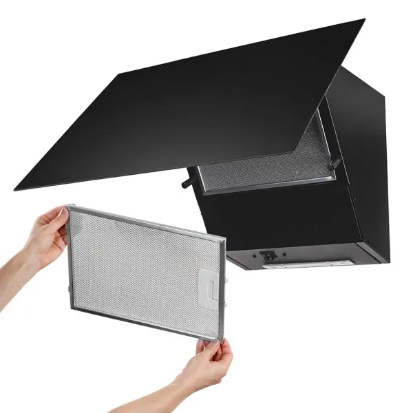 Аспиратор MUHLER AMK-3065GM,декоративен,черен стъкло