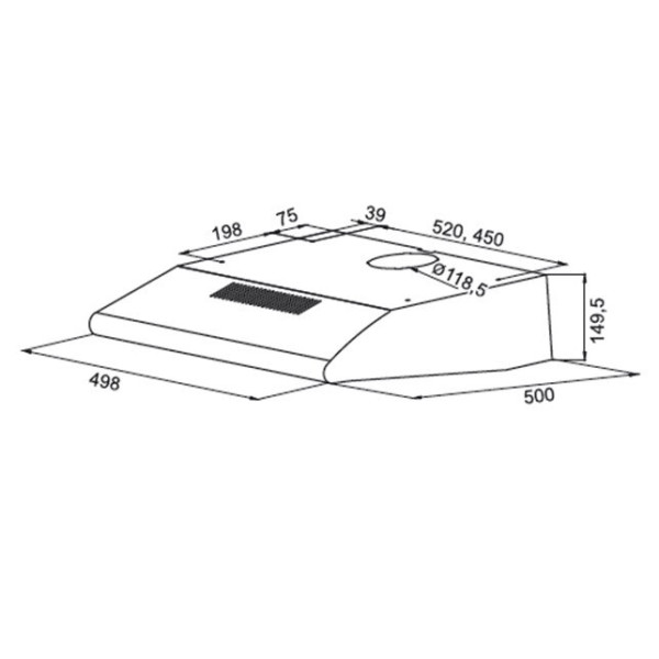 Аспиратор TESY FS 400 1M50WH