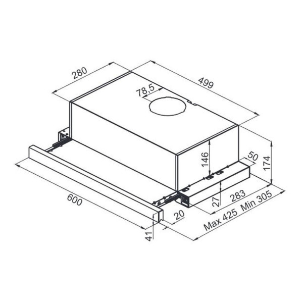 Аспиратор TESY SL105 2T 60BL 
