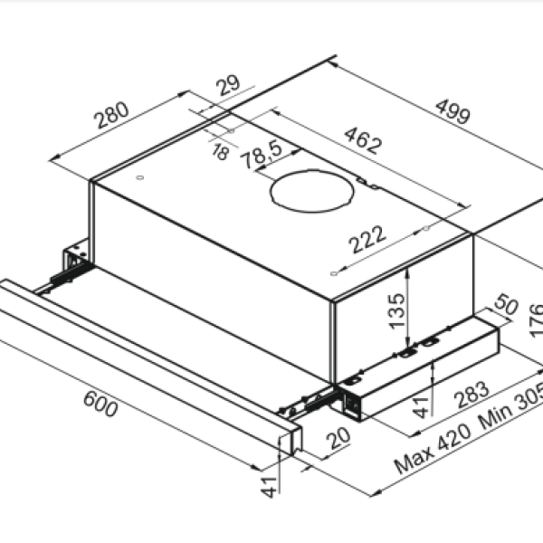 Аспиратор TESY SL 1022т 60 WX