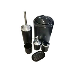 Комплект аксесоари за баня 6 части черен