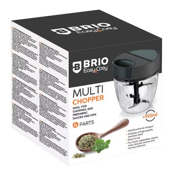 Ръчен чопър BRIO Easy and Cosy, 5ножа 900мл,черен