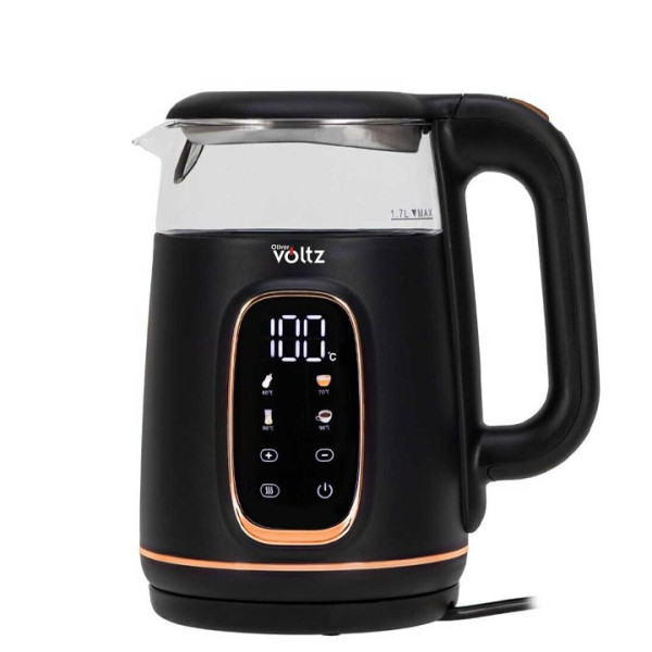 Електрическа кана Voltz OV51230AF, черен/розово злато