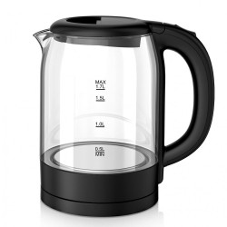 Електрическа стъклена кана Oliver Voltz OV51230X, 1.7 л, черна