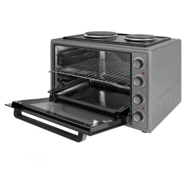 Малка готварска печка ELITE EMO-FL 65 2590, 65 л, 2 котлона, Сив