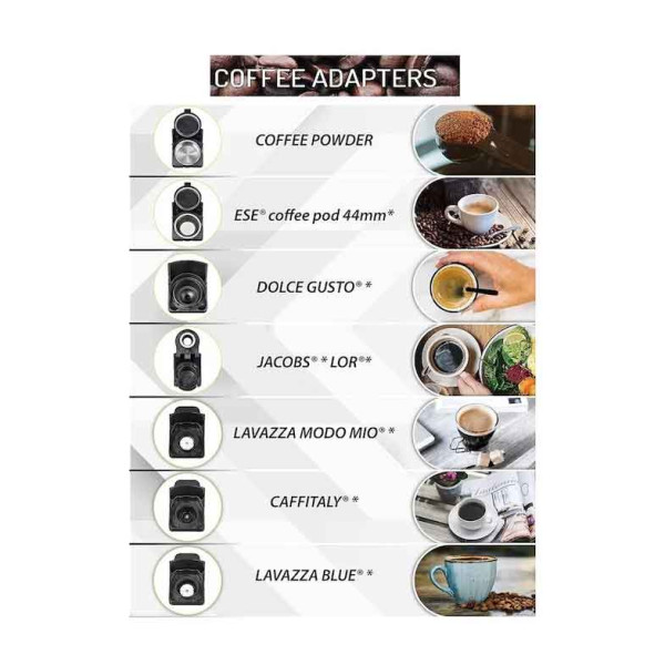 Компактна и стилна машина за еспресо.