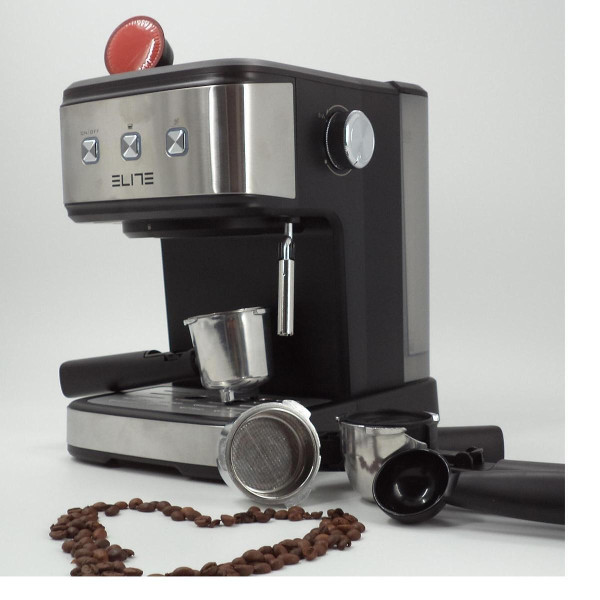 Еспресо машина за мляно кафе и капсули 3в1 Elite CMA-1223, 850W, 15 bar, 1.5l, Инокс