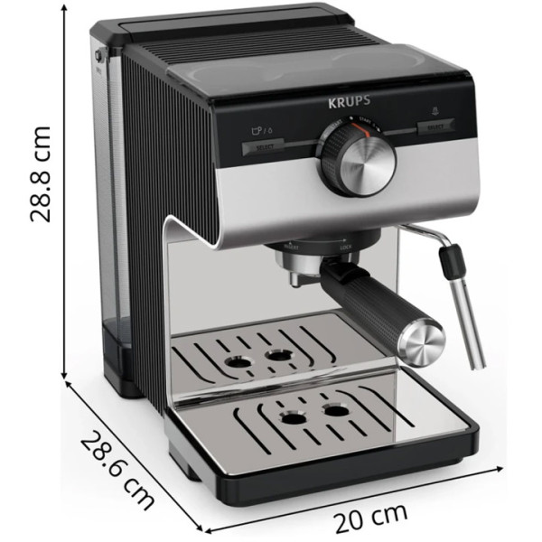 Кафемашина Krups XP384E10 Esp Pump Authentic C90 Alu Eu